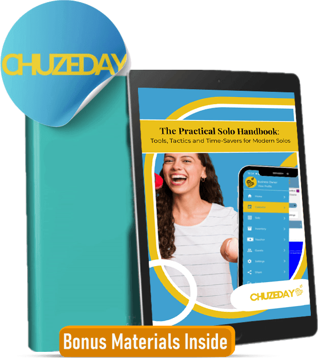 Chuzeday eBook cover with tips to help small business owners work smarter